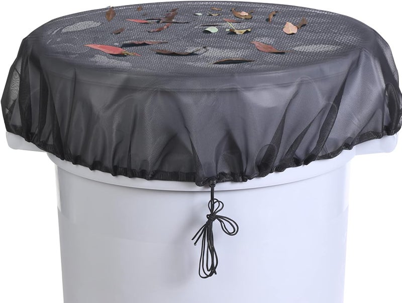 Owl Focus 37.5 Inch Mesh Cover for Rain Barrel,Rain Bucket Leaf Filter Screen Cover - Image 1